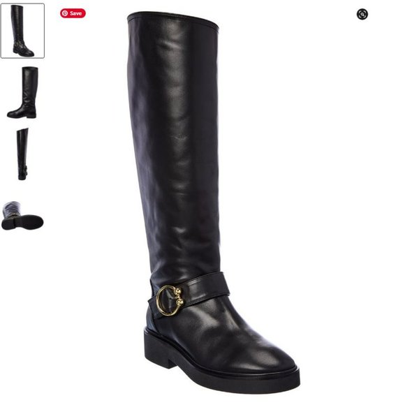 NWT Stuart Weitzman Luxering Leather Knee-High Riding Boot 7.5 (fit like 8/8.5) - Picture 1 of 5